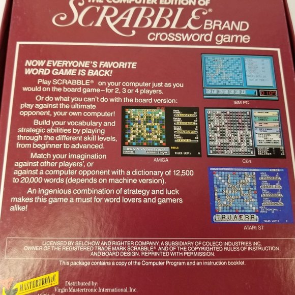 Scrabble PC Computer Game 5 1/4" Floppy Disk Word Spelling Crossword Family - Picture 4 of 12